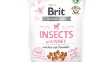 BRIT Care Crunchy Cracker, Insecte și Zer cu Probiotice, recompense fără cereale câini junior, 200g