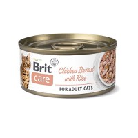 BRIT Care Fillets, Pui cu Orez, conservă hrană umedă conținut redus cereale pisici, (în suc propriu), 70g - 1