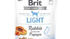 BRIT Care Functional Snack Light, Iepure cu Papaya, recompense funționale fără cereale câini, managemantul greutății, 150g