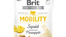 BRIT Care Functional Snack Mobility, Calamar cu Ananas, recompense funționale fără cereale câini, sensibilitati articulare, 150g