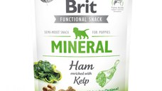 BRIT Care Functional Snack Puppy Mineral, Șuncă cu Kelp, recompense funționale fără cereale câini junior, minerale, 150g