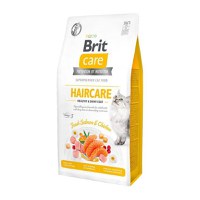 BRIT Care Haircare Healthy & Shiny Coat, Somon și Pui, hrană uscată fără cereale pisici, piele și blană, 400g - 1