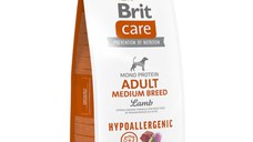 BRIT Care Hypoallergenic, M, Miel, hrană uscată monoproteică câini, sistem imunitar & alergii BRIT Care Hypoallergenic Adult Medium Breed, M, Miel, hrană uscată monoproteică câini, sistem imunitar & alergii, 12kg + 2kg GRATUIT