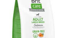 BRIT Care, L-XL, Somon, hrană uscată fără cereale câini, piele & blană BRIT Care Grain-Free Adult Large Breed, L-XL, Somon, hrană uscată fără cereale câini, piele & blană, 3kg