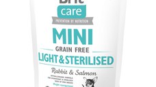 BRIT Care Mini Light & Sterilised, XS-S, Iepure, hrană uscată fără cereale câini sterilizați, 400g