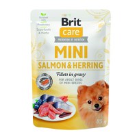 BRIT Care Mini Sterilised, XS-S, File Somon și Herring, hrană umedă câini sterilizați, (în sos) BRIT Care Mini Sterilised, XS-S, File Somon și Herring, plic hrană umedă câini sterilizați, (în sos), 85g - 1