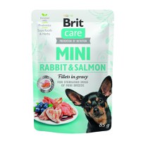 BRIT Care Mini, XS-S, File Iepure și Somon, plic hrană umedă câini, (în sos), 85g - 1