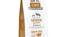 BRIT Care Senior & Light, XS-XL, Somon, hrană uscată fără cereale câini senior, obezitate, 12kg