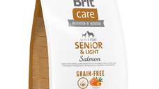 BRIT Care Senior & Light, XS-XL, Somon, hrană uscată fără cereale câini senior, obezitate, 3kg