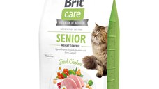 BRIT Care Senior Weight Control, Pui, hrană uscată fără cerele pisici senior, managementul greutății, 400g