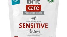 BRIT Care Sensitive, XS-XL, Vânat, hrană uscată fără cereale câini, sistem digestiv, 1kg