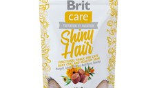 BRIT Care Snack Shiny Hair, Somon cu Gălbenele, recompense funcționale fără cereale pisici, piele și blană, 50g