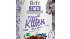 BRIT Care Snack Superfruits Kitten, Pui, recompense fără cereale pisici junior, 100g