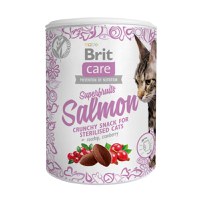 BRIT Care Snack Superfruits, Somon și Măceșe, recompense fără cereale pisici sterilizate, 100g - 1