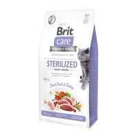 BRIT Care Sterilized Weight Control, Rață și Curcan, hrană uscată fără cereale pisici sterilizate, managementul greutății, 400g - 1