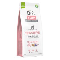 BRIT Care Sustainable Sensitive, XS-XL, Insecte și Pește, hrană uscată câini, piele & blană, sistem digestiv, 12kg - 1