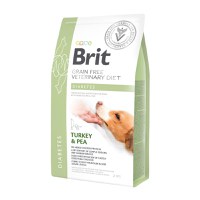 BRIT GF Veterinary Diet Diabetes, Curcan cu Mazăre, dietă veterinară câini, hrană uscată fără cereale, afecțiuni metabolice (diabet), 2kg - 1