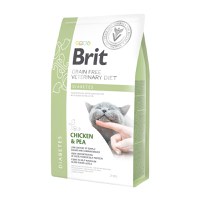 BRIT GF Veterinary Diet Diabetes, Pui cu Mazăre, dietă veterinară pisici, hrană uscată fără cereale, afecțiuni metabolice (diabet), 2kg - 1