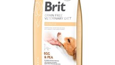 BRIT GF Veterinary Diet Hepatic, Ou și Mazăre, dietă veterinară câini, hrană uscată fără cereale, afecțiuni hepatice, 12kg