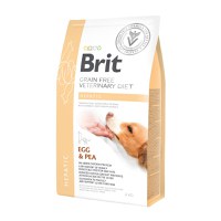 BRIT GF Veterinary Diet Hepatic, Ou și Mazăre, dietă veterinară câini, hrană uscată fără cereale, afecțiuni hepatice, 2kg - 1