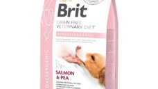 BRIT GF Veterinary Diet Hypoallergenic, Somon cu Mazăre, dietă veterinară câini, hrană uscată fără cerele, afecțiuni digestive și dermatologice BRIT GF Veterinary Diet Hypoallergenic, Somon cu Mazăre, dietă veterinară câini, hrană uscată fără cereale, af