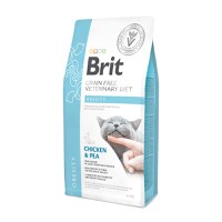 BRIT GF Veterinary Diet Obesity, Pui cu Mazăre, dietă veterinară pisici, hrană uscată fără cereale, afecțiuni metabolice (obezitate), 5kg - 1