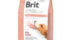 BRIT GF Veterinary Diet Renal, Ou și Mazăre, dietă veterinară câini, hrană uscată fără cereale, afecțiuni renale, 2kg