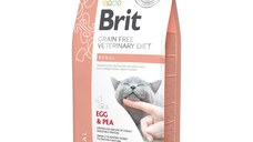 BRIT GF Veterinary Diet Renal, Ou și Mazăre, dietă veterinară pisici, hrană uscată fără cereale, afecțiuni renale, 5kg