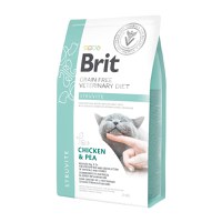 BRIT GF Veterinary Diet Struvite, Pui cu Mazăre, dietă veterinară pisici, hrană uscată fără cereale, afecțiuni urinare (struviți), 2kg - 1