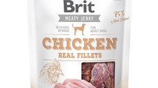 BRIT Jerky Chicken Fillets, recompense câini, File deshidratat Pui, 200g