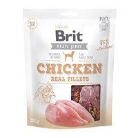 BRIT Jerky Chicken Fillets, recompense câini, File deshidratat Pui, 200g - 1