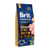 BRIT Premium By Nature Adult Medium Breed, M, Pui, hrană uscată câini, 15kg - 1