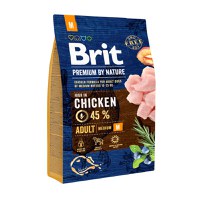 BRIT Premium By Nature Adult Medium Breed, M, Pui, hrană uscată câini, 3kg - 1