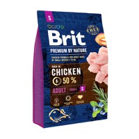 BRIT Premium By Nature Adult Small Breed, XS-S, Pui, hrană uscată câini, 3kg - 1