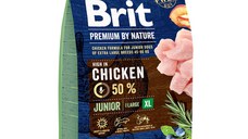 BRIT Premium By Nature Junior Giant Breed, XL, Pui, hrană uscată câini junior, 3kg