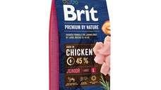 BRIT Premium By Nature Junior Large Breed, L, Pui, hrană uscată câini junior, 15kg