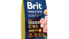 BRIT Premium By Nature Junior Medium Breed, M, Pui, hrană uscată câini junior, 15kg