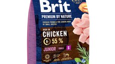 BRIT Premium By Nature Junior Small Breed, XS-S, Pui, hrană uscată câini junior, 3kg