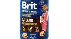 BRIT Premium By Nature, Miel cu Hrişcă, conservă hrană umedă fără cereale câini, (pate), 800g