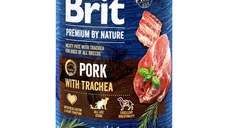 BRIT Premium By Nature, Porc și Trahee, conservă hrană umedă fără cereale câini, (pate), 800g