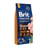 BRIT Premium By Nature Senior Small and Medium Breed, S-M, Pui, hrană uscată câini senior, 15kg - 1