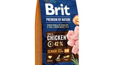 BRIT Premium By Nature Senior Small and Medium Breed, S-M, Pui, hrană uscată câini senior, 15kg