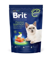 BRIT Premium by Nature Sterilized, Somon, hrană uscată pisici sterilizate, 800g - 1