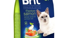 BRIT Premium by Nature Sterilized, Somon, hrană uscată pisici sterilizate, 8kg