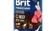 BRIT Premium By Nature, Vită și Burtă, conservă hrană umedă fără cereale câini, (pate), 400g