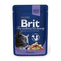 BRIT Premium, Cod, plic hrană umedă pisici, (în sos), 100g - 1