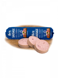 BRIT Premium, Curcan, salam hrană umedă conținut redus cereale câini, 800g - 3