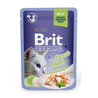 BRIT Premium, File Păstrăv, plic hrană umedă pisici, (în aspic), 85g - 1