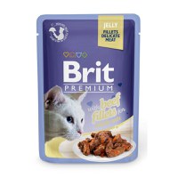 BRIT Premium, File Vită, plic hrană umedă pisici, (în aspic), 85g - 1