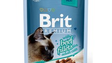 BRIT Premium, File Vită, plic hrană umedă pisici, (în sos), 85g